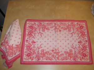 And this is what your napkin looks like after the meal, loosely gathered and placed to the left of your place setting.