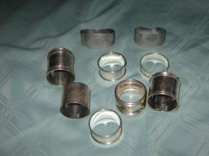 Luckily I happened to have a photo of some of my family napkin rings.