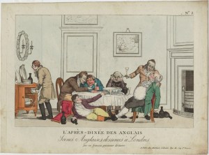 The French were appalled at the uncivilized behavior of the English.